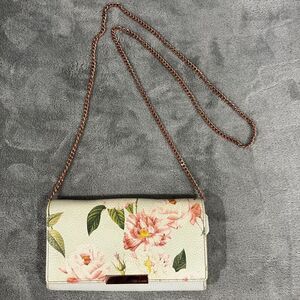 Ted Baker SEMAJ Iguazu Leather Matinee Crossbody Shoulder Bag London Gray *FLAWS